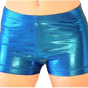 Metallic Blue Women's Athletic Shorts